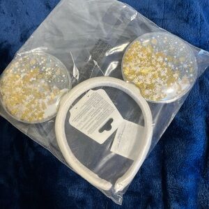 Disney White and Gold Hair Accessories Set
